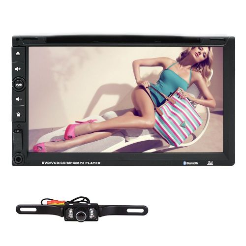 7&#034; double 2din touch screen car cd dvd mp3 player in dash stereo radio ir+camera