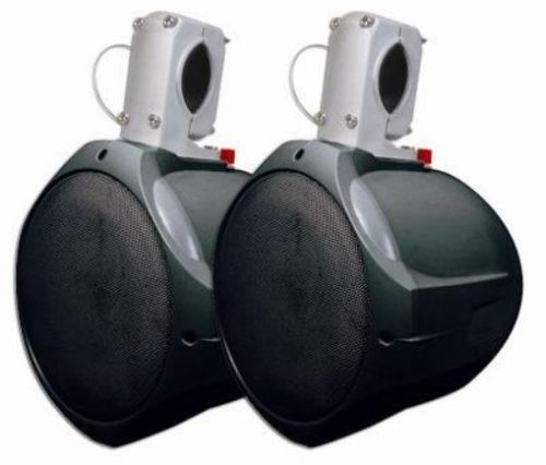 Mcm custom audio 60-10021  6 1/2&#034; marine wakeboard two-way speaker pair - black
