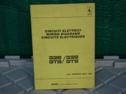 Ferrari 328 gtb/gts wiring diagrams 559/89 part # 95990875 workshop manual 1982