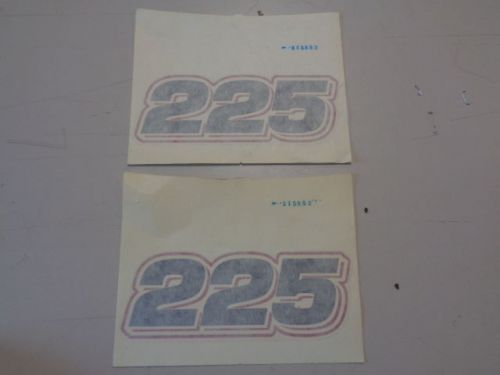 Evinrude 225 pair (2) 215352 decal red / white and blue 7 7/8&#034; x 3&#034; marine boat