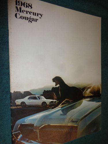 1968 mercury cougar prestige sales brochure / catalog nice original dealer item