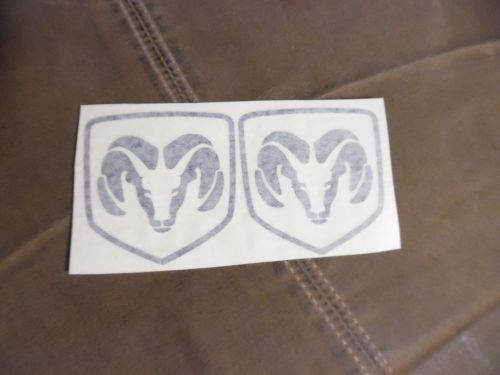 Black dodge ram  2   decals  2.75 x 2.75&#034;
