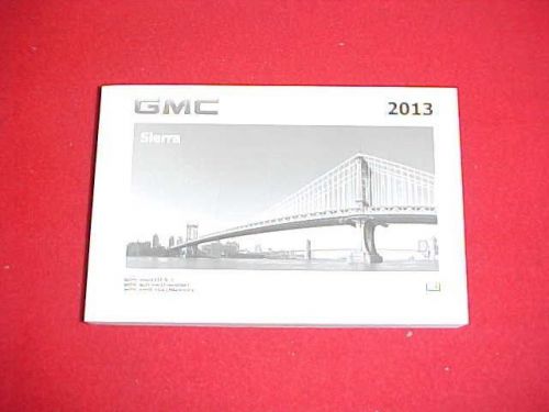 2013 new original gmc sierra 1500 2500 3500 pickup truck owners manual guide 13