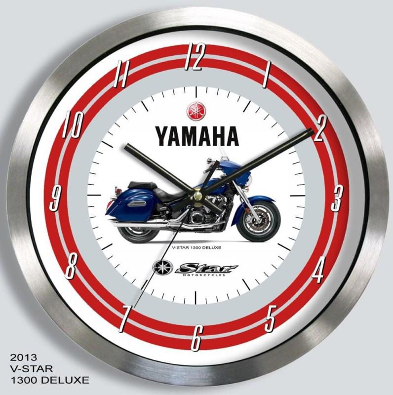 Yamaha v-star metal wall clock 1100 1300 deluxe tourer silverado 2011 2013