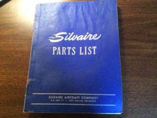 Original silvaire parts list 1959!