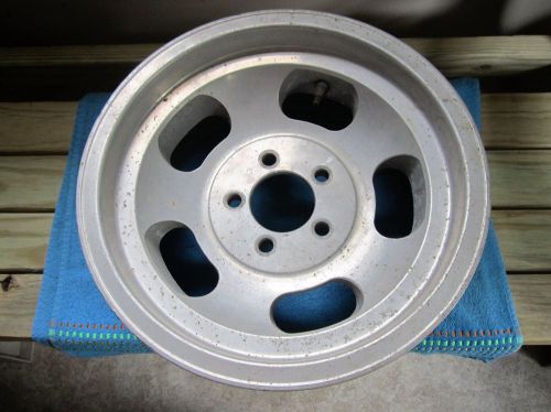 Vintage superior 15 x 7 aluminum slotted mag wheel 5 lug qty 1