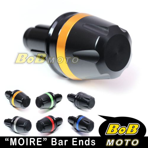 Gold moire handle bar ends for ducati gt sport 1000 2006-2010 07 08 09