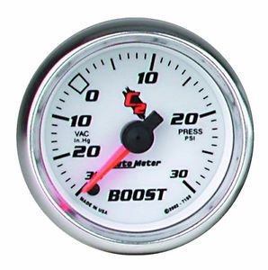 Autometer 30 in hg/30 psi c2 analog boost/vacuum gauge * 7159 *