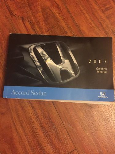 2007 honda accord sedan owners manual