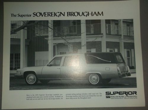 1978 superior coach hearse cadillac buick chassis  brochure sales sheet lot of 3