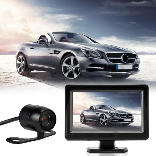 Lcd car rear 4.3&#034; tft  view mirror monitor+ night vision backup reverse camera
