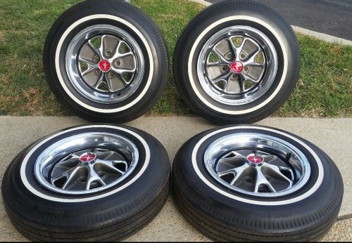Ford mustang gt period correct show wheel &amp; bias tires silvertown 660 5x4.5