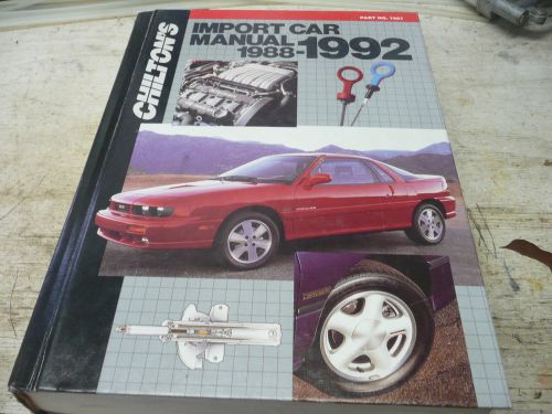 Chilton import auto repair manual 1988-1992