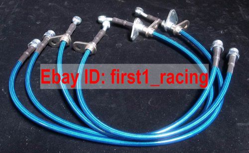 Stainless steel brake line 88-91 honda cr-x/crx ed8/ed9 blue