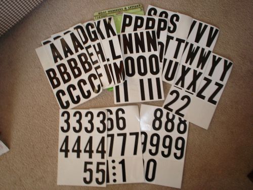 Boat  3" stick on number, letter and symbol  kit  black