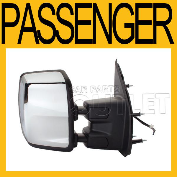 12 13 nissan cargo nv2500hd tow power heated mirror glass chrome cap cover right