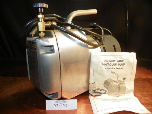 NOS Robinair Air Conditioning Service HVAC 2 Stage Hi Vac Pump 27457 Made in USA, US $499.95, image 1