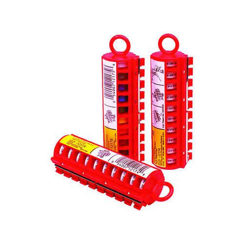 3m scotchcode wire maker tape dispenser std-0-9 w/ 10 numbered tape rolls 12174