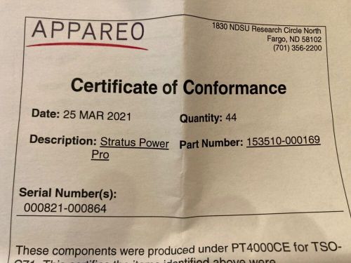 Avionics Appareo Stratus Power Pro USB charger P/N: 153510-000169, US $250.00, image 2