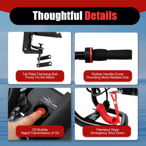 HANGKAI 7HP 4 Stroke 196CC Outboard Motor Fishing Boat Engine Air Cooling System, US $550.09, image 21