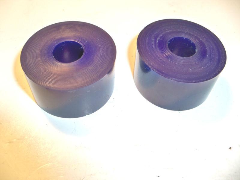 New (2) re suspension brand blue bump stop rubbers 5/8" hole 1" tall arca nascar