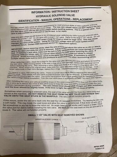 (HWH) HYDRAULIC SOLENOID VALVE (New), US $255.00, image 6