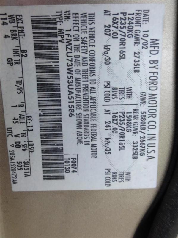 02 03 04 05 ford explorer starter motor 4 dr exc. sport trac 8-280 4.6l