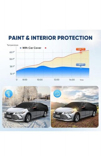 Half Car Cover Waterproof,Outdoor Windproof Front and Rear Windscreen Half Top, US $, image 6