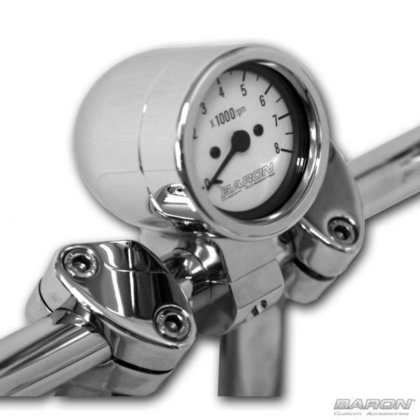 Baron bullet tachometer for 1" handlebars 3"