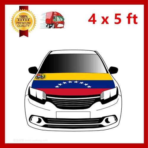 Venezuela Flag Car Hood Cover Universal Size Elastic Polyester Patriot 4x5ft, US $19.99, image 3