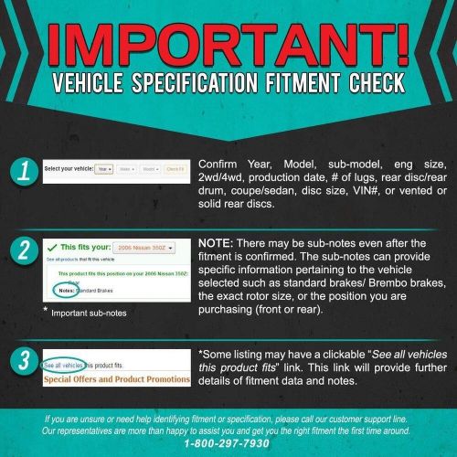 Power sport rear brakes and rotors kit |rear brake padsbrake rotors and pads gmc