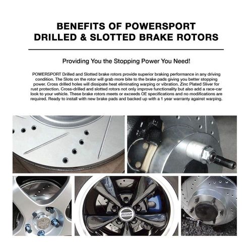 Power Sport Rear Brakes and Rotors Kit |Rear Brake PadsBrake Rotors and Pads GMC, US $99.99, image 3