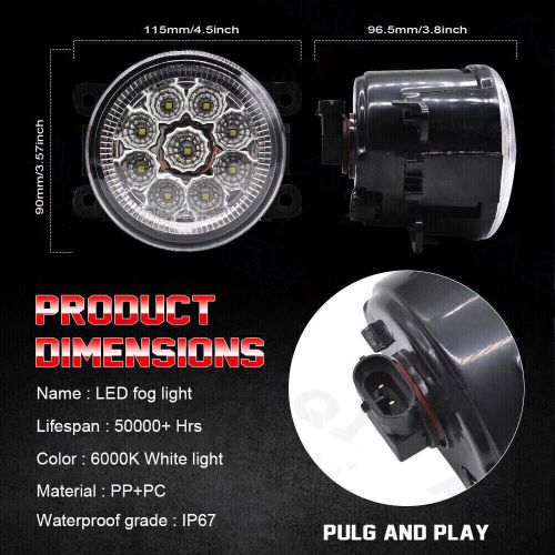 Pair For 2015-2018 Jeep Renegade Clear Lens Bumper Fog Light Lamp OE Replacement, US $49.99, image 9