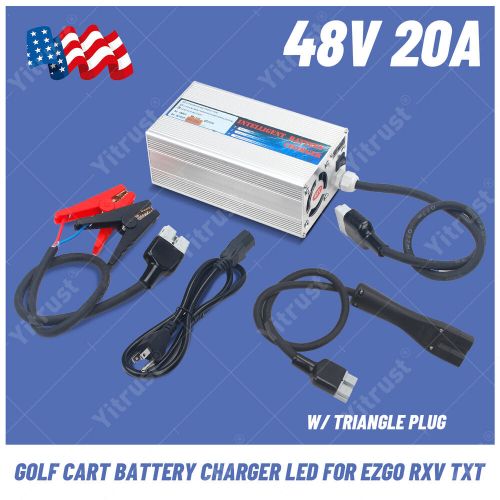 48 Volt 20 Amp Golf Cart Battery Charger LED with Triangle Plug for EzGo RXV TXT, US $145.00, image 19