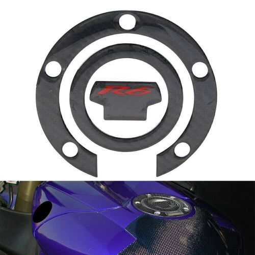 Fuel Cap Cover Gel Protector Pad Carbon Fiber Look For Yamaha YZF R6 2006-17 po, US $, image 8