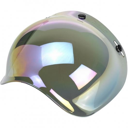 Biltwell bubble shield visor for 3-snap helmets - rainbow mirror