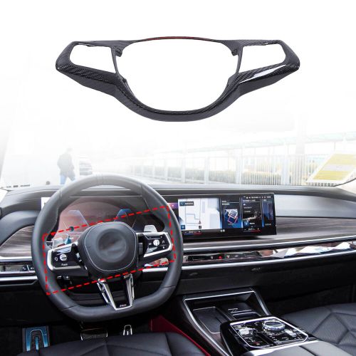 Real Carbon Fiber Steering Wheel Frame Cover For BMW 7 Series 2023-2025-, US $, image 5