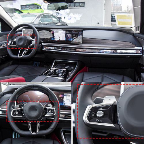 Real Carbon Fiber Steering Wheel Frame Cover For BMW 7 Series 2023-2025-, US $, image 7