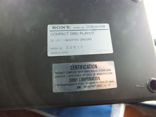 Sony CDX-A15 COMPACT DISC CHANGER 10 Magazine With Cartridge Vintage CD Changer-, US $, image 3