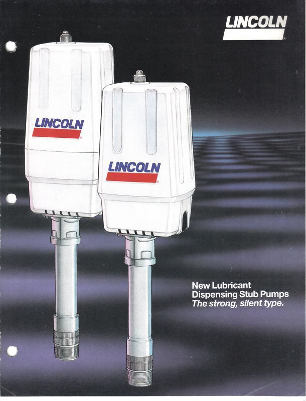 Lincoln st.louis dispensing stub pumps brochure  two pages copyright 80's years 