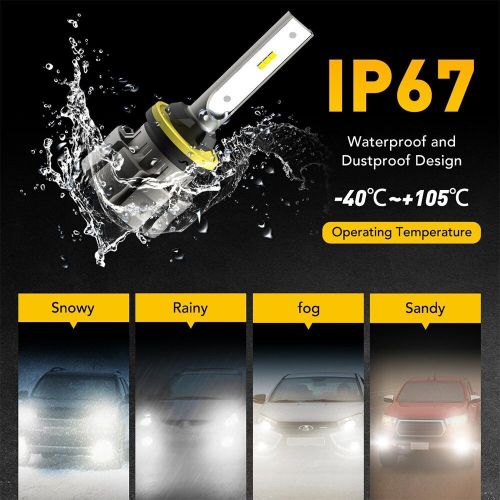 2PCS 880 LED Bulbs Fog Driving Light 48W Lamps 4000LM 6500K Super Bright 884 885, US $23.99, image 6