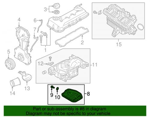 Genuine Nissan Oil Pan 11110-3TS1B, US $177.27, image 4