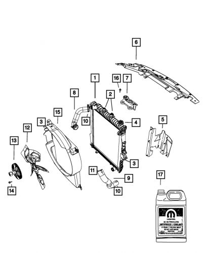 Genuine Mopar Shroud-Radiator Shroud 52028998AE, US $143.75, image 3