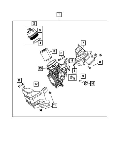 Genuine Mopar Engine Oil Filter Kit 68102241AA, US $24.95, image 4