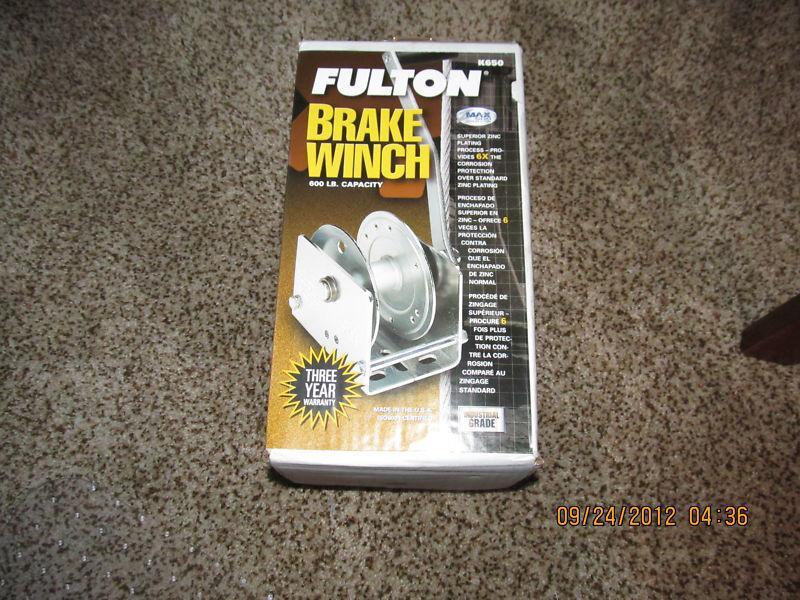 Fulton k650 automatic 600 lb brake winch 3-year warranty -z-