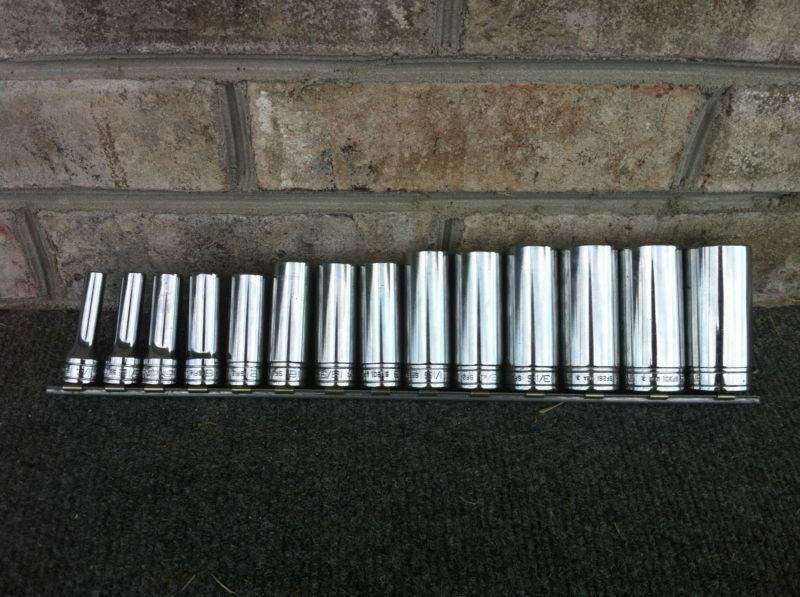 Snap-on 12-point metric deep socket (14 piece) **free shipping**