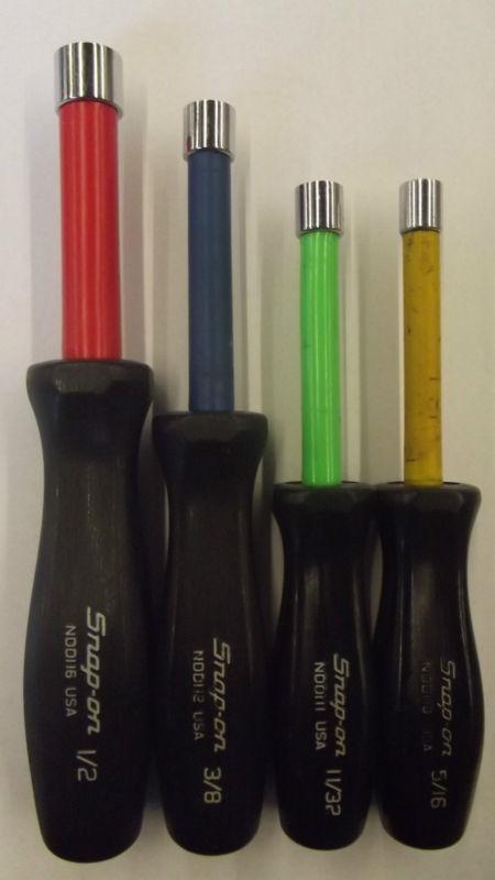 Snap on 4pc sae nut driver set 1/2, 3/8, 11/32, 5/16