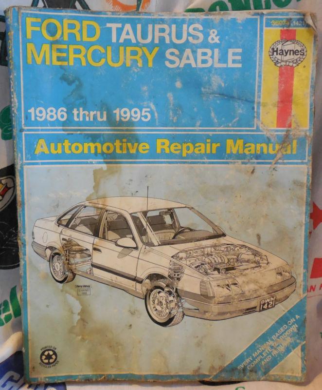 Haynes,1986,1995,ford,mercury,taurus,sable,manual,book,service,garage,shop