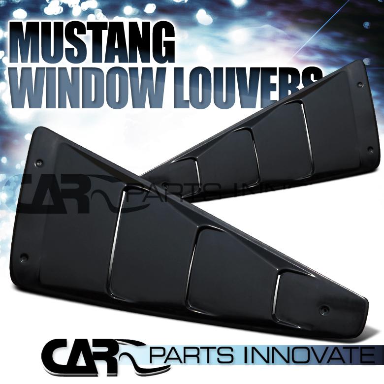 Ford 05-13 mustang gt roush black 1/4 quarter window louvers