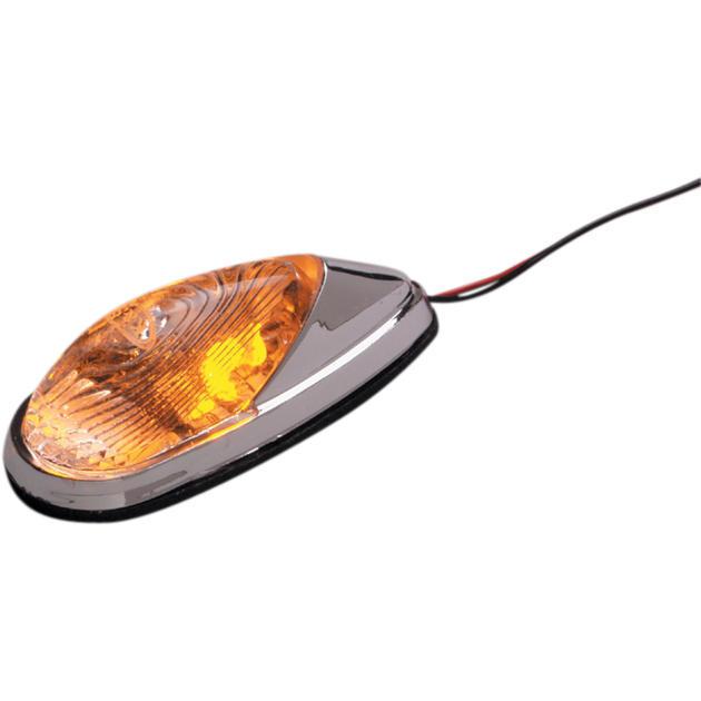 K&s mini flush mount marker light set chrome amber